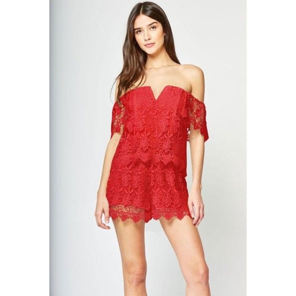 Yumi Kim lace off the shoulder romper XS